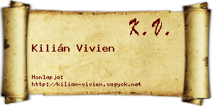 Kilián Vivien névjegykártya